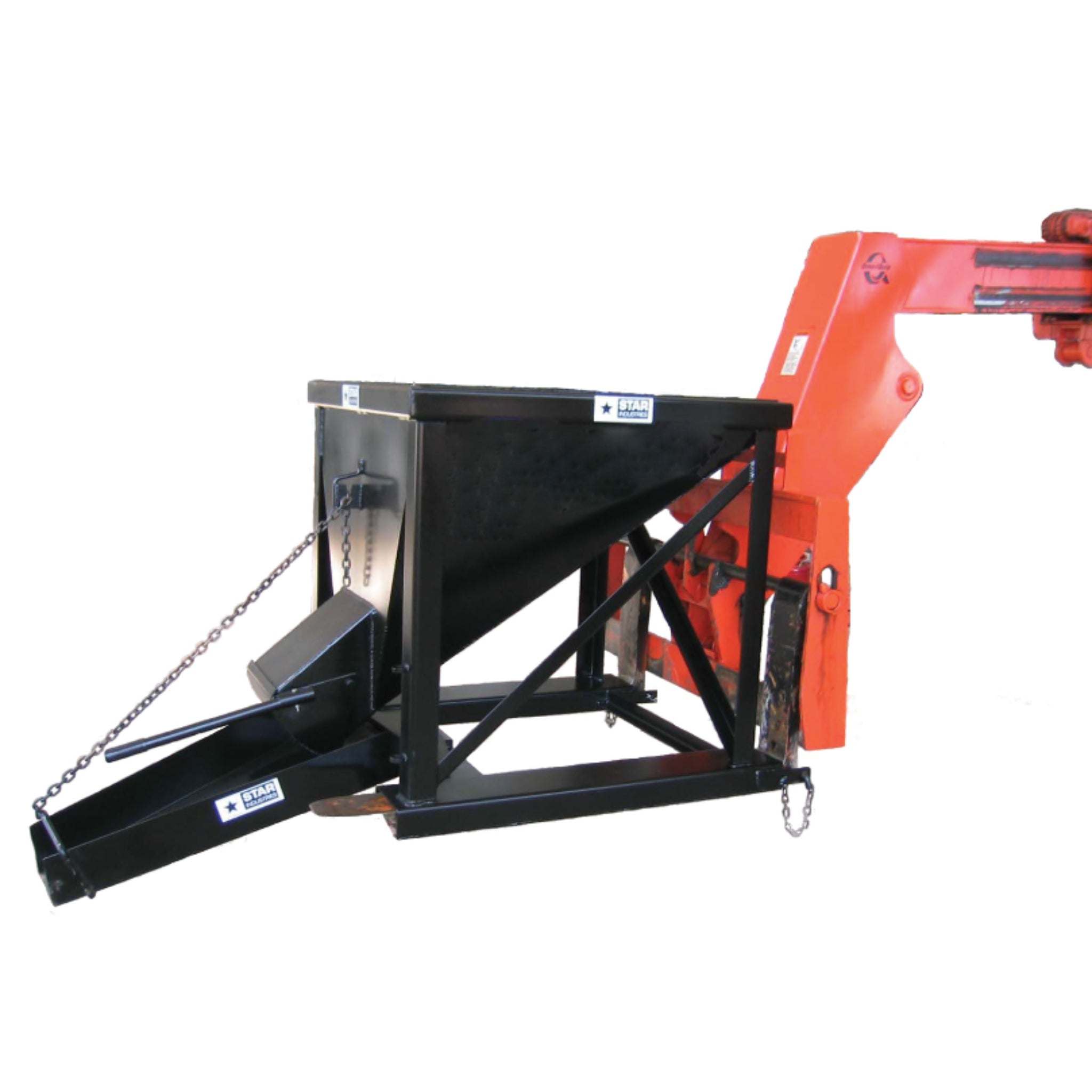 Star Industries Concrete Forklift Hopper with Swivel Chute